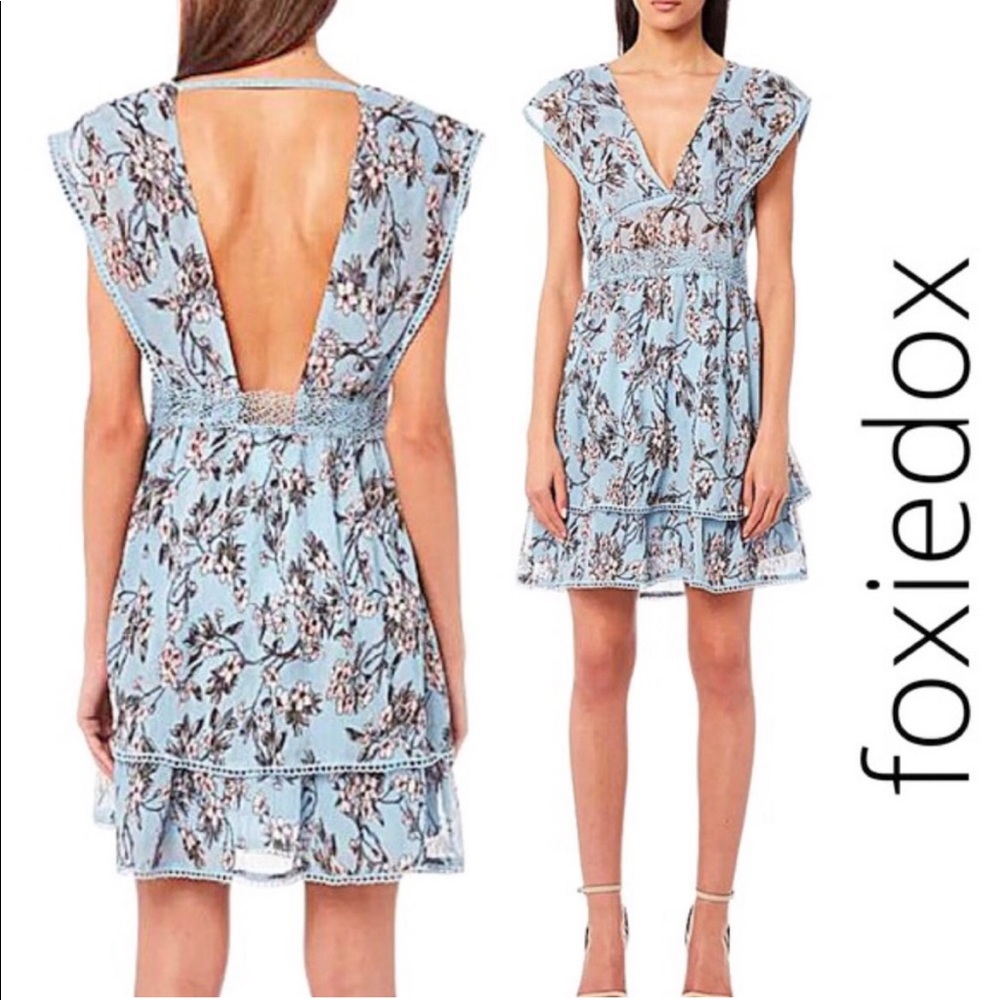 Foxiedox  Cherry Blossom Print Lillian Floral Mini Dress, Medium ✨